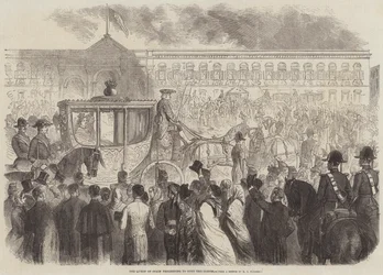 Die Königin von Spanien auf dem Weg zur Eröffnung der Cortes